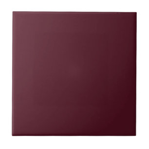 Deep Wine Magenta -- Dark Pink Solid Color Ceramic Tile