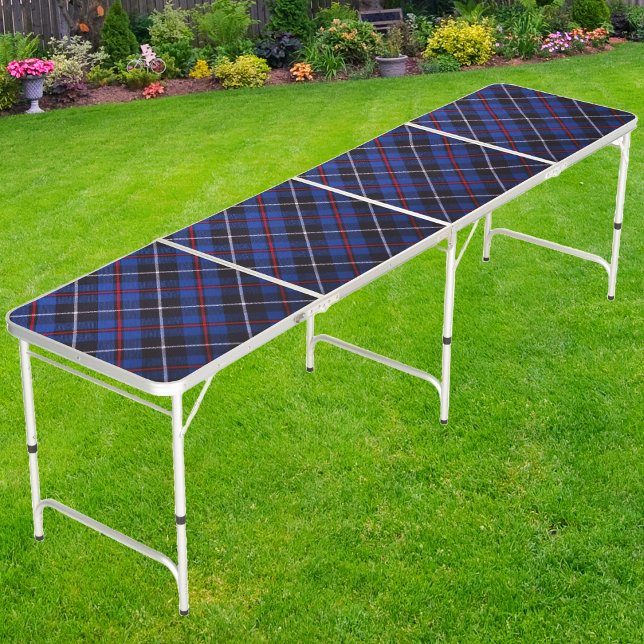 Deep Wine Plaid Beer Pong Table (Creator Uploaded)