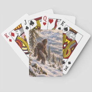 Deep Winter Bigfoot Playing Cards