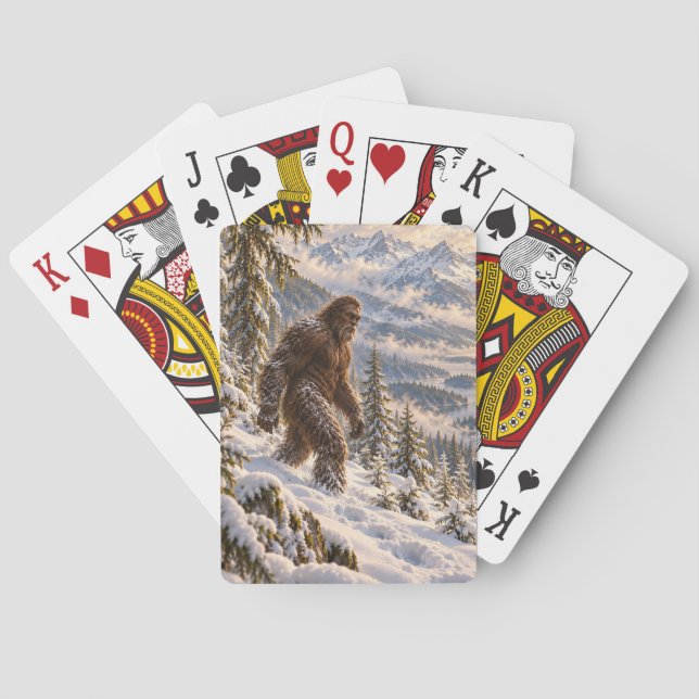 Deep Winter Bigfoot Playing Cards (Back)
