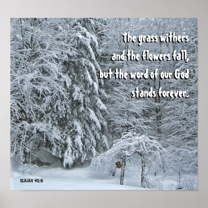 Deep Winter Christian Poster | Zazzle.com