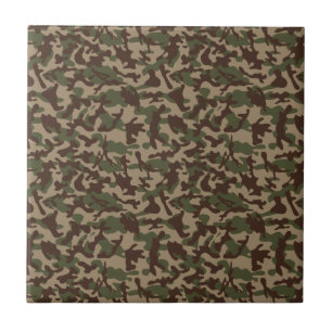 Deep Wood Camouflage Ceramic Tile