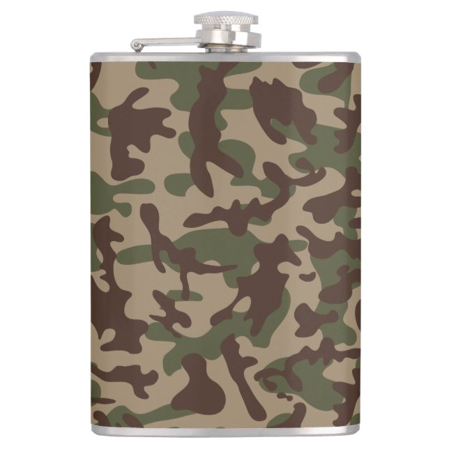 Deep Wood Camouflage   Flask (Front)