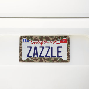 Deep Wood Camouflage License Plate Frame