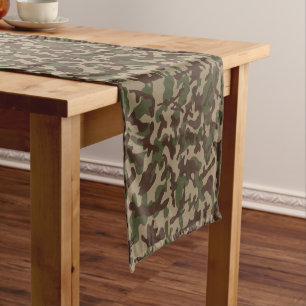 Deep Wood Camouflage Long Table Runner