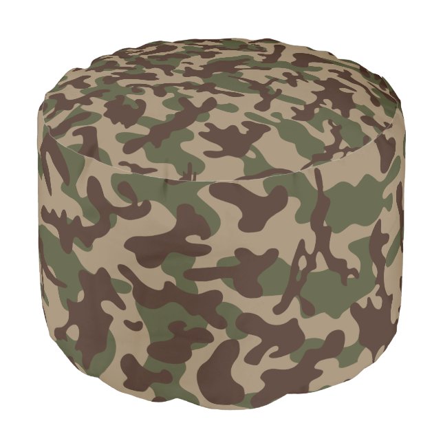 Deep Wood Camouflage    Pouf (Angled Front)