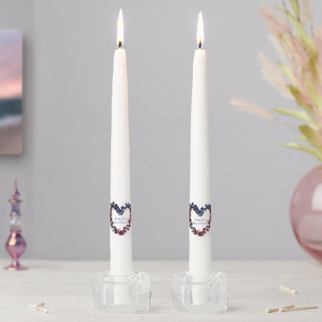Deep Woodland Romance Wedding Taper Candle (In Situ)