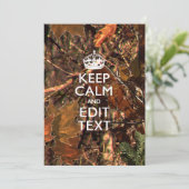 Deep Woods Camo Fall Keep Calm Your Text (Standing Front)