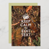 Deep Woods Camo Fall Keep Calm Your Text (Front/Back)