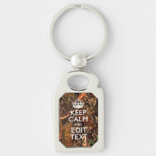 Deep Woods Camouflage Keep Calm Have Your Text Keychain