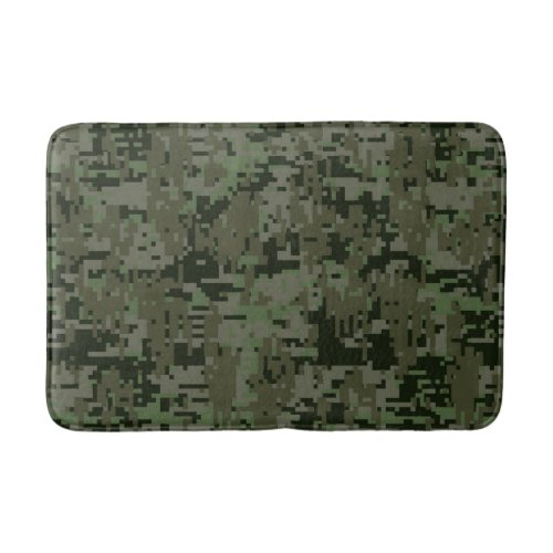 Deep Woods Digital Camo Camouflage Customizable Bath Mat