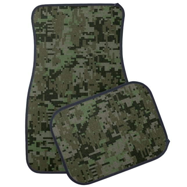 Deep Woods Digital Camouflage Camo Pattern Car Floor Mat (Set)