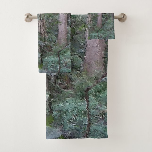Deep Woods Oil Paint Camouflage Towel Set (Insitu)