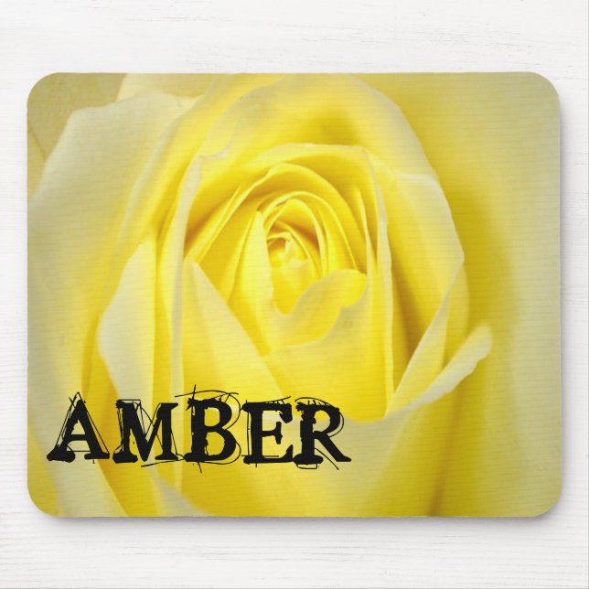 Deep Yellow Rose Mouse Pad (Front)