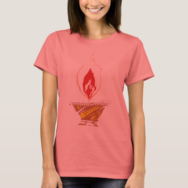 Deepak : Diwali Lamp T-Shirt (Front)