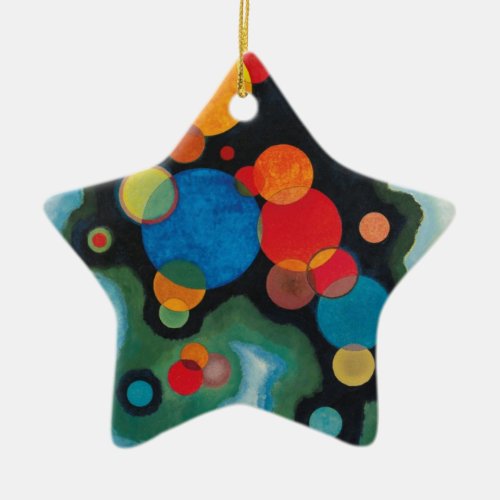 Deepened Impulse Abstract Oil on Canvas Kandinsky Ceramic Ornament