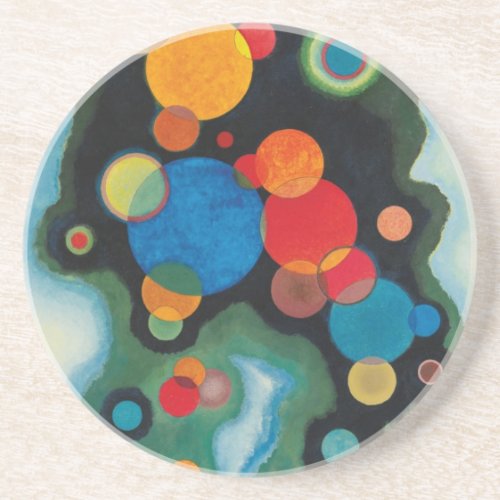 Deepened Impulse Abstract Oil on Canvas Kandinsky Drink Coaster