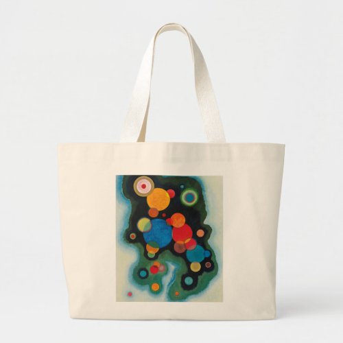 Deepened Impulse Abstract Oil on Canvas Kandinsky Large Tote Bag