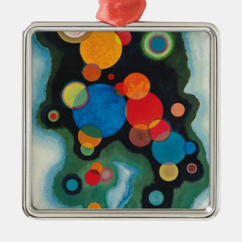 Deepened Impulse Abstract Oil on Canvas Kandinsky Metal Ornament