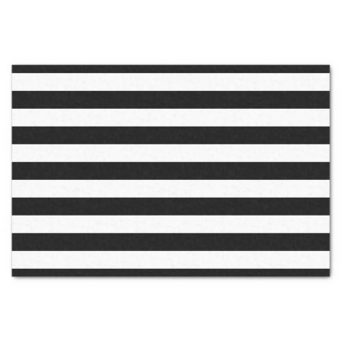 Deepest Black Wide Striped Tissue Paper