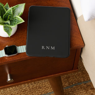 Deepest Black with Name or Monogram Set Kindle Cover