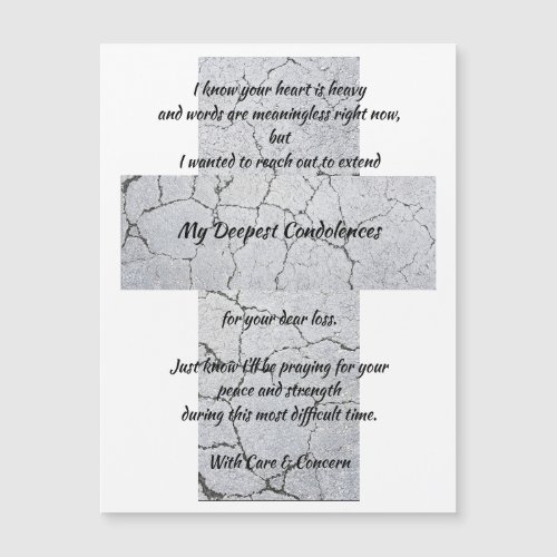 Deepest Condolences Magnetic Greeting Card