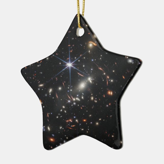 Deepest Infrared Image of the Universe | JWST Ceramic Ornament (Left)