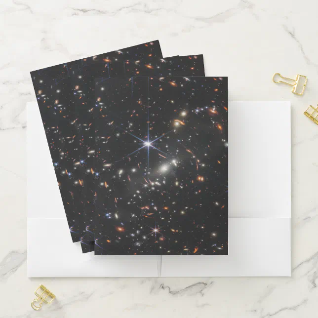 Deepest Infrared Image of the Universe JWST Pocket Folder Zazzle