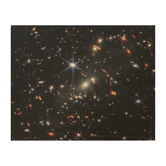 Deepest Infrared Image of the Universe | JWST Wood Wall Art (Front)