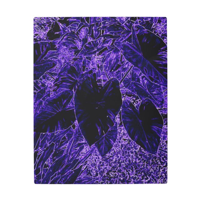 Deepest Purple Elephant Ears Metal Print (Front)