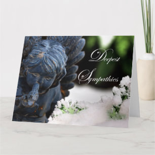 Deepest Sympathies Garden Snow Angel and Dove Card