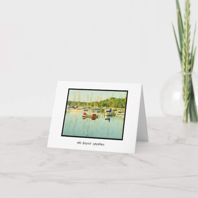 Deepest Sympathies Sailboats on Lake Harriet Card (Front)