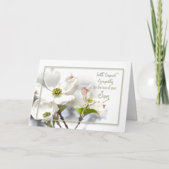 DEEPEST SYMPATHY - APPLE BLOSSOMS-SON CARD (Front)