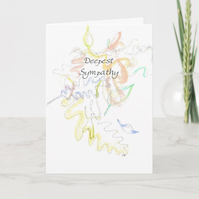 "Deepest" Sympathy Card (Front)