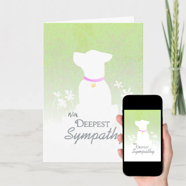 Deepest Sympathy - Dog Sympathy Card | Zazzle