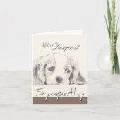 Deepest Sympathy Dog Sympathy Card with Quote | Zazzle
