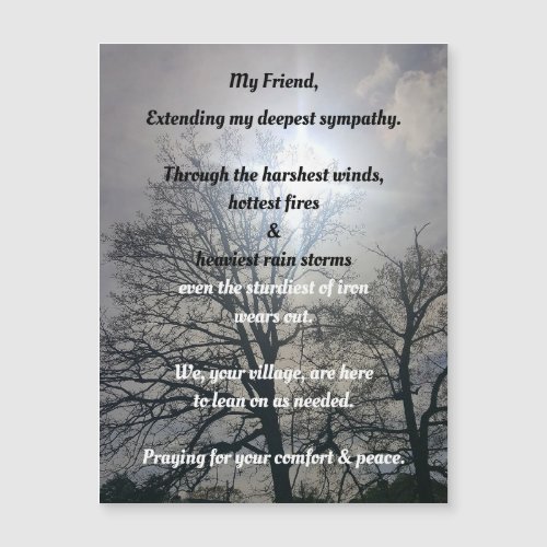 Deepest Sympathy from Us Magnetic Greeting Card