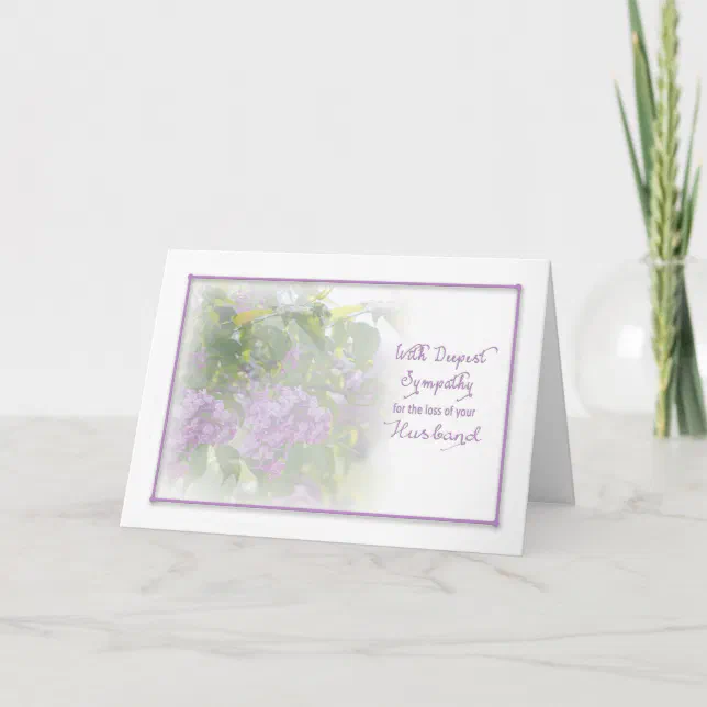 DEEPEST SYMPATHY - LOSS OF HUSBAND CARD | Zazzle