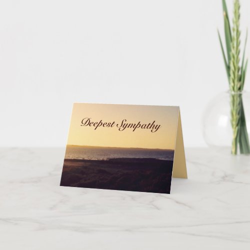 Deepest Sympathy Ocean Sunset Greeting Card