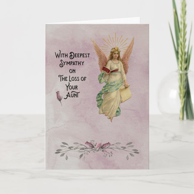 Deepest sympathy on the loss of your Aunt Card (Front)