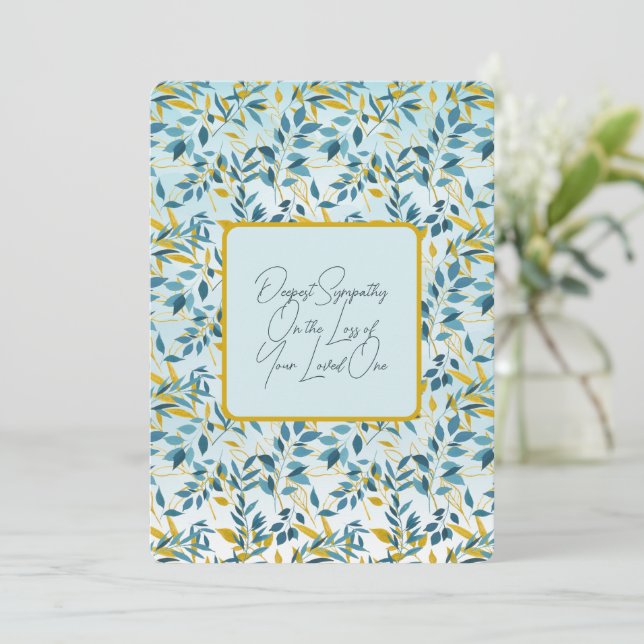 Deepest Sympathy On the Loss of Your Loved One Note Card (Standing Front)