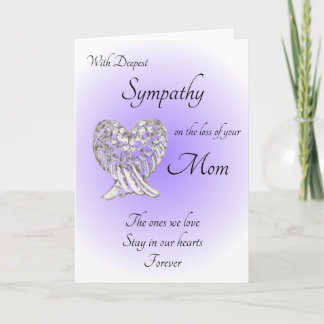 Deepest Sympathy On The Loss of Your Mom Purple Card