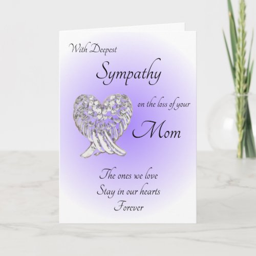 Deepest Sympathy On The Loss of  Your Mom Purple Card