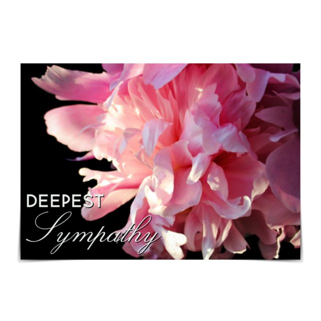 "Deepest Sympathy" Pink Peony Card (Creator Uploaded)