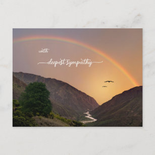 White Floral Deepest Sympathy Postcard, Zazzle