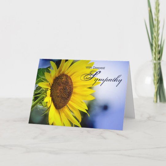 Deepest Sympathy (Sunflower) Card | Zazzle.com