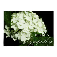 White Floral Deepest Sympathy Postcard, Zazzle