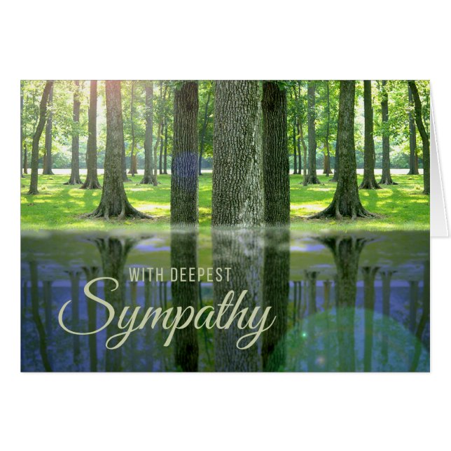 Deepest Sympathy with Serene Woods and Water (Front Horizontal)