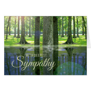 Deepest Sympathy with Serene Woods and Water Cards