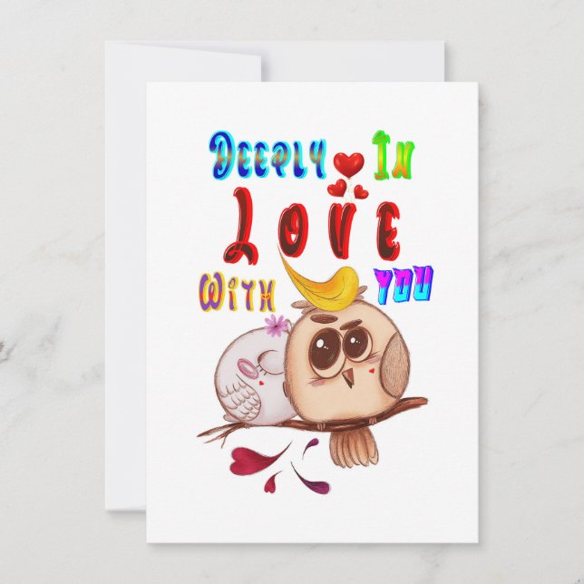 Deeply In Love With You Note Card (Front)